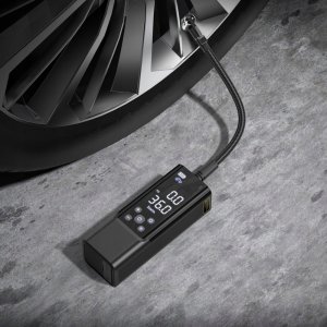 Kompresor samochodowy Hoco bezprzewodowy 5000mAh ZP7 czarny 4