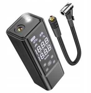 Kompresor samochodowy Hoco bezprzewodowy 5000mAh ZP7 czarny 5
