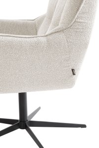 Beliani Fotel obrotowy MOLLE II Z podnóżkiem Jasnobeżowy 7