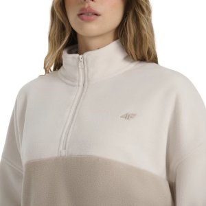 Bluza polarowa damska 4F F421 kremowa 4FWAW25TFLEF42112S L 4