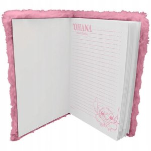 KIDS Pamiętnik Notes Zeszyt A5 3d Pluszowy Lilo I Stitch Ohana / St00034 2