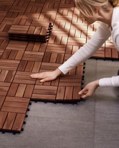 Płytki tarasowe ACERENZA Certyfikowane drewno akacjowe Brązowy 4