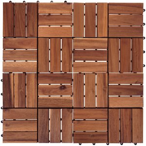 Płytki tarasowe ACERENZA Certyfikowane drewno akacjowe Brązowy 8