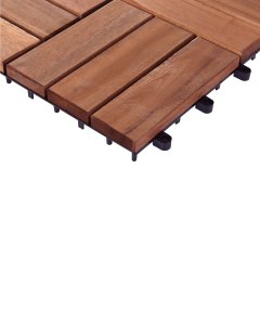 Płytki tarasowe ACERENZA Certyfikowane drewno akacjowe Brązowy 9