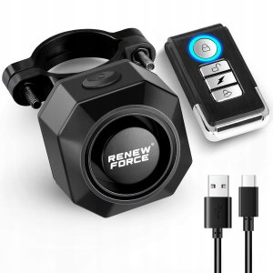 Bezprzewodowy Alarm Rowerowy Lampka Tylna Tył Rowerowa Głośny + Pilot 110Db 2