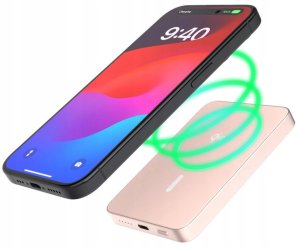 Powerbank Fixed MagZen 5 Crystal Qi2 5000mAh Różowy 3