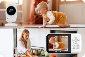 Baby Monitor Niania Elektroniczna  3.2" Kamera BM3 + Ekran IK632BMV1 Zintronic 2