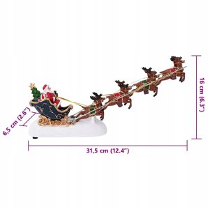 vidaXL Dekoracja świąteczna Wielokolorowe 31.5 x 6.5 x 16 cm żywica 7