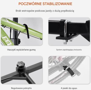 Bagażnik rowerowy platforma na hak Uchwyt rowerowy 2 rowery do 36,3 kg 2