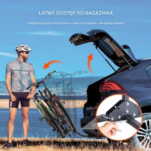 Bagażnik rowerowy platforma na hak Uchwyt rowerowy 2 rowery do 36,3 kg 3