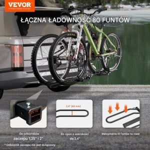 Bagażnik rowerowy platforma na hak Uchwyt rowerowy 2 rowery do 36,3 kg 8