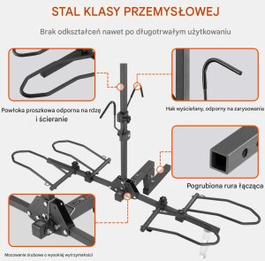 Bagażnik rowerowy platforma na hak Uchwyt rowerowy na hak 2 rowery 5
