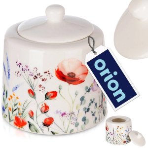 Lumarko Cukierniczka Cukiernica Porcelanowa Biała Ozdobna Dekor Maki ORION 320 ml 4