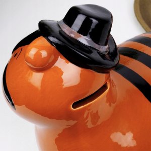 Skarbonka Ceramiczna Tygrys na Prezent dla Dzieci Dorosłych VILDE 10,5x17cm 4