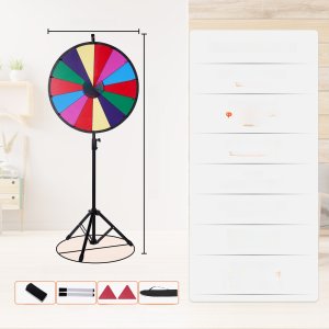 Vevor Koło fortuny do losowania nagród tablica ścieralna gra imprezowa 60x153cm 12
