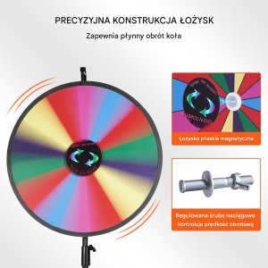 Vevor Koło fortuny nagród gra ścieralne loteria 153 cm 2