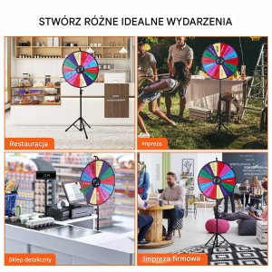 Vevor Koło fortuny nagród gra ścieralne loteria 153 cm 5