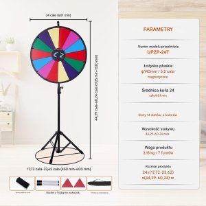 Vevor Koło fortuny nagród gra ścieralne loteria 153 cm 6