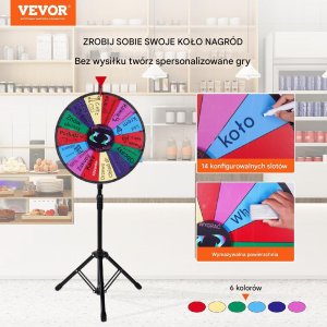 Vevor Koło fortuny nagród gra ścieralne loteria 45x150 cm 8