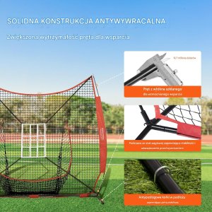 Vevor Siatka treningowa 2,1 m x 2,4 m do baseballu i softballu 3