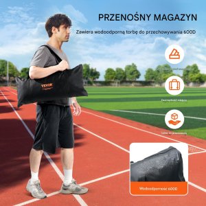 Vevor Siatka sportowa 2x1,4m przenośna baseball piłka nożna siatkówka ogród 5