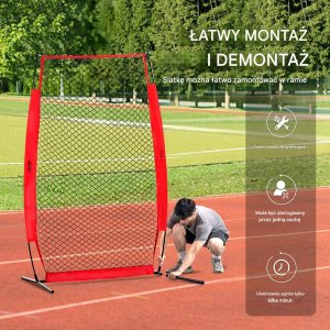 Vevor Siatka sportowa 2x1,4m przenośna baseball piłka nożna siatkówka ogród 6