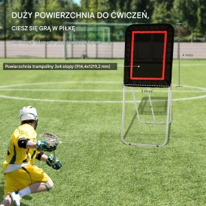 Vevor Siatka treningowa 91x121cm baseball softball siatkówka regulowany kąt 3