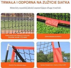 Siatka treningowa 2,1 m x 2,4 m do baseballu i softballu 4