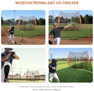Vevor Siatka treningowa 2,1 m x 2,1 m do baseballu i softballu 4