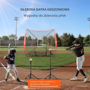 Vevor Siatka treningowa 2,1 m x 2,1 m do baseballu i softballu 6