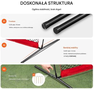 Vevor Siatka sportowa 5x3m przenośna baseball piłka nożna siatkówka ogród 4