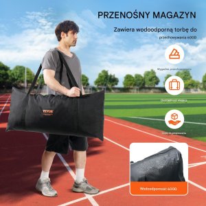 Vevor Siatka sportowa 5x3m przenośna baseball piłka nożna siatkówka ogród 5