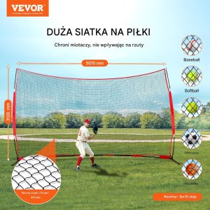 Vevor Siatka sportowa 5x3m przenośna baseball piłka nożna siatkówka ogród 7