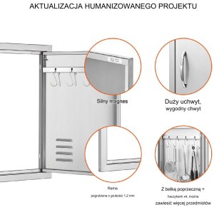 Vevor Drzwi do Grilla ze Stali Nierdzewnej 11