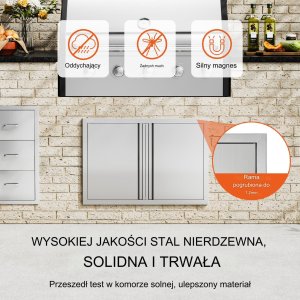 Vevor Podwójne Drzwi do Grilla 9