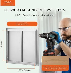 Vevor Podwójne Drzwi do Grilla 13