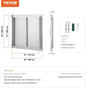 Vevor Podwójne Drzwi do Grilla 8