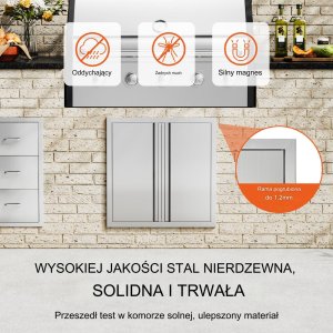 Vevor Podwójne Drzwi do Grilla 12