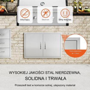 Vevor Podwójne Drzwi do Grilla 12