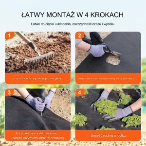 Geowłóknina ochronna, włóknina drogowa 1x50m 4