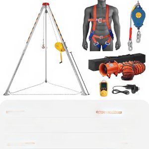 Trójnóg Statyw Ratowniczy z Wciągarką do Przestrzeni Zamkniętych 1180 kg Dmuchawa 2