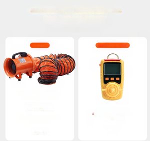 Trójnóg Statyw Ratowniczy z Wciągarką do Przestrzeni Zamkniętych 1180 kg Dmuchawa 3