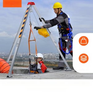 Trójnóg Statyw Ratowniczy z Wciągarką do Przestrzeni Zamkniętych 1180 kg Dmuchawa 7