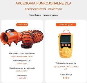 Trójnóg Statyw Ratowniczy z Wciągarką do Przestrzeni Zamkniętych 1180 kg Dmuchawa 9