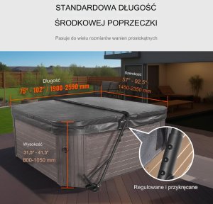 Vevor Pokrywa do Wanny z Hydromasażem 12