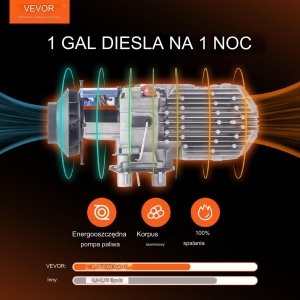 Ogrzewanie postojowe diesla 12V 8kW z panelem LCD i sterowaniem Bluetooth 7