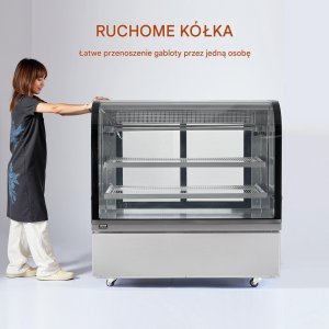 Witryna Chłodnicza Lodówka Wystawowa do Piekarni Gablota 505 L 2 Półki 9