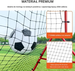 Bramka treningowa 99 cm przenośna regulowany kąt - do odbijania piłki 3
