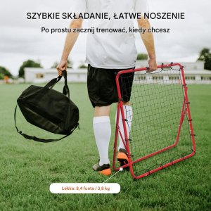 Bramka treningowa 99 cm przenośna regulowany kąt - do odbijania piłki 4