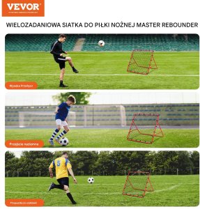 Bramka treningowa 99 cm przenośna regulowany kąt - do odbijania piłki 6